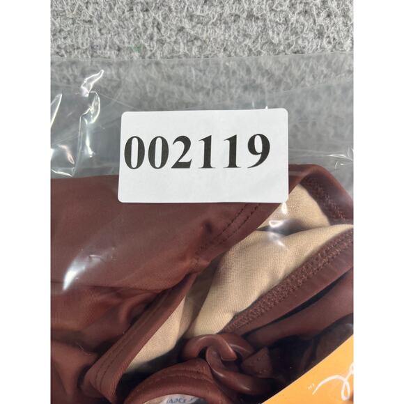 Kona Sol Swimsuit Women Large Brown Padded Accent One Piece Medium Coverage NWT - Picture 11 of 11